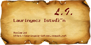 Laurinyecz István névjegykártya